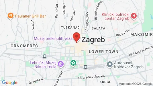 Apartments for rent i Zagreb Gornji Grad-Medveščak - kort over placeringen