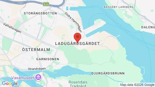 Rooms for rent i Gärdet/Djurgården - kort over placeringen