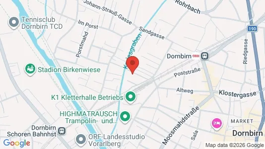 Apartments for rent i Dornbirn - kort over placeringen