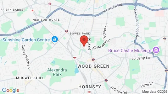 Apartments for rent i London N22 - kort over placeringen