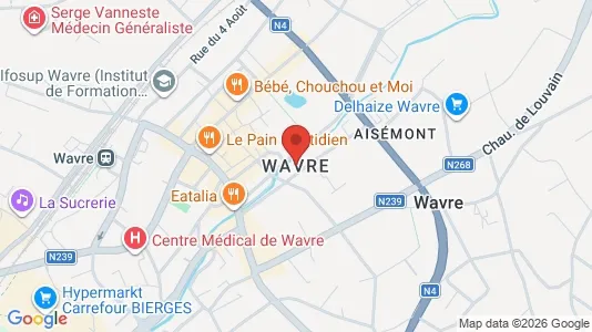 Apartments for rent i Waver - kort over placeringen