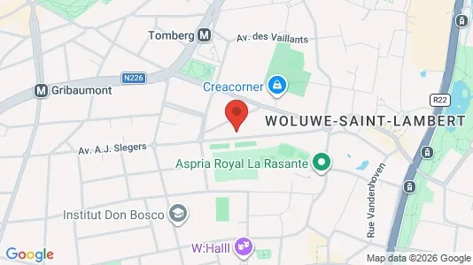 Apartments for rent i Brussels Sint-Lambrechts-Woluwe - kort over placeringen