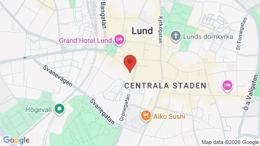 Apartments for rent i Lund - kort over placeringen