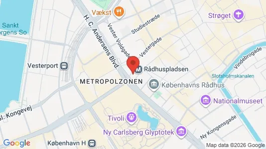 Rooms for rent i Vesterbro - kort over placeringen