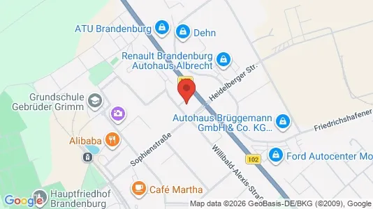 Apartments for rent i Brandenburg an der Havel - kort over placeringen