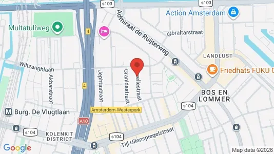 Rooms for rent i Amsterdam Bos & Lommer - kort over placeringen