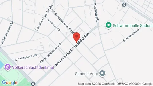 Apartments for rent i Leipzig - kort over placeringen