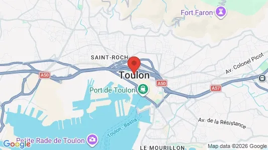 Apartments for rent i Toulon - kort over placeringen
