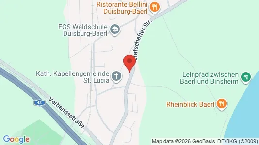 Apartments for rent i Duisburg - kort over placeringen