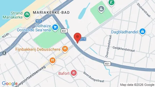 Apartments for rent i Oostende - kort over placeringen