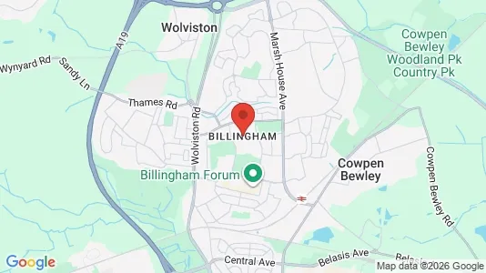 Houses for rent i Billingham - Cleveland - kort over placeringen