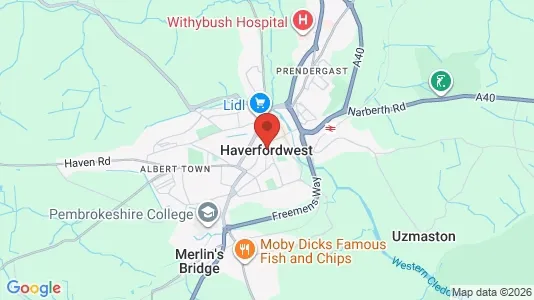 Apartments for rent i Haverfordwest - Dyfed - kort over placeringen