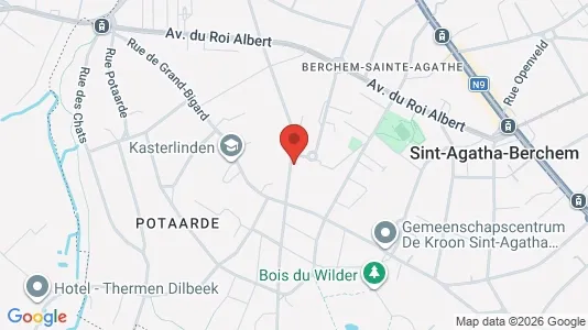 Apartments for rent i Brussels Sint-Agatha-Berchem - kort over placeringen