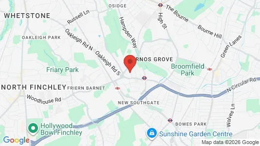 Apartments for rent i London N11 - kort over placeringen