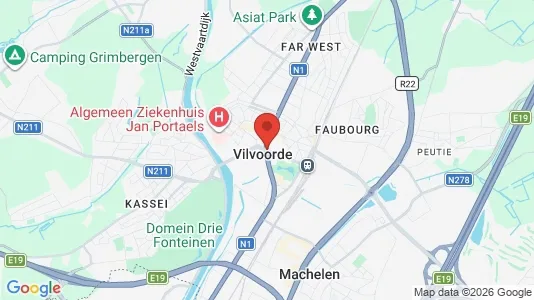 Apartments for rent i Vilvoorde - kort over placeringen