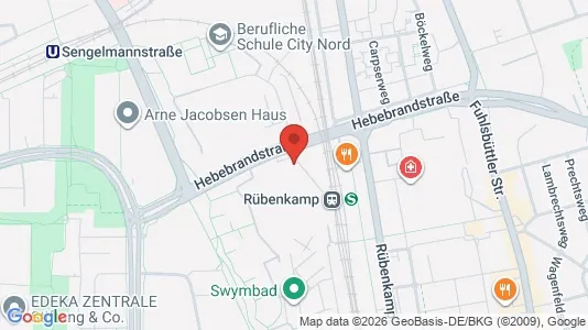 Apartments for rent i Hamburg Nord - kort over placeringen