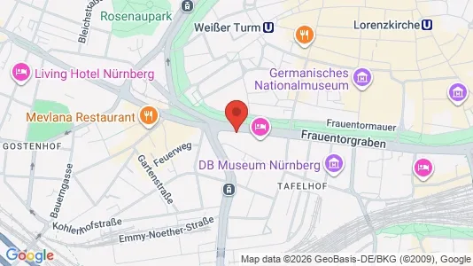 Apartments for rent i Nuremberg - kort over placeringen
