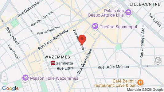 Apartments for rent i Lille - kort over placeringen