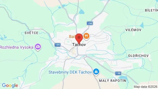 Apartments for rent i Tachov - kort over placeringen