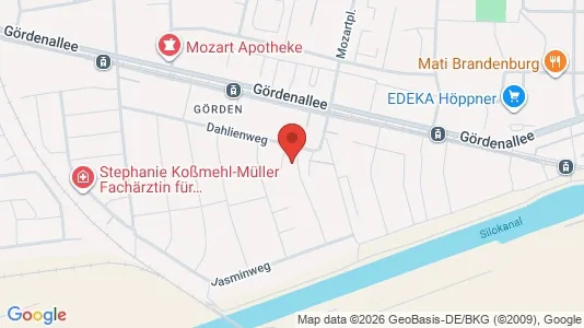 Apartments for rent i Brandenburg an der Havel - kort over placeringen
