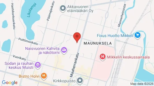Apartments for rent i Mikkeli - kort over placeringen