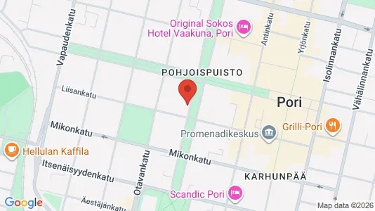 Apartments for rent i Pori - kort over placeringen