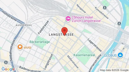 Apartments for rent i Zürich Distrikt 4  - Aussersihl - kort over placeringen