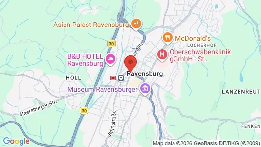 Apartments for rent i Ravensburg - kort over placeringen