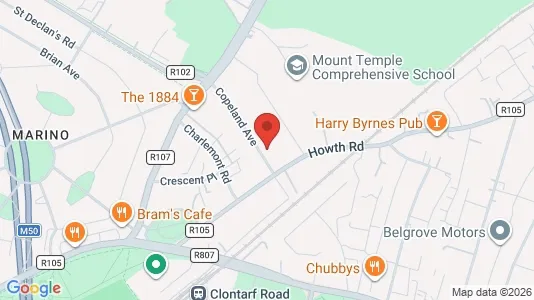 Apartments for rent i Dublin 3 - kort over placeringen