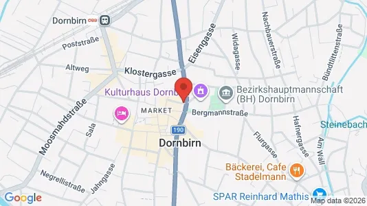 Apartments for rent i Dornbirn - kort over placeringen