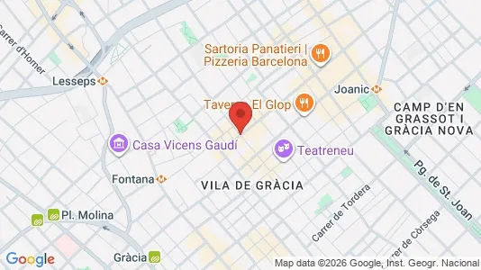 Apartments for rent i Barcelona Gràcia - kort over placeringen