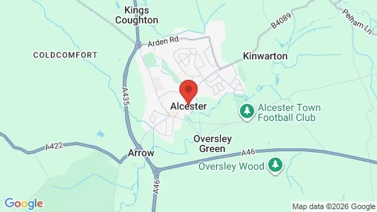 Houses for rent i Alcester - Warwickshire - kort over placeringen