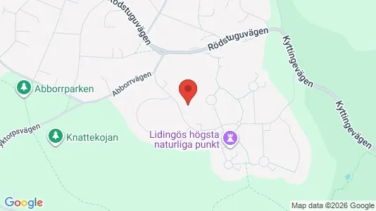 Rooms for rent i Lidingö - kort over placeringen