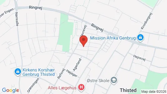 Apartments for rent i Thisted - kort over placeringen