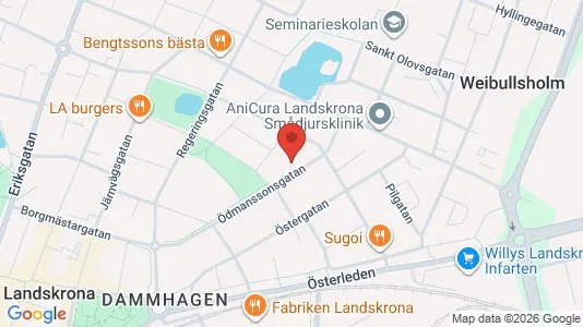 Apartments for rent i Landskrona - kort over placeringen