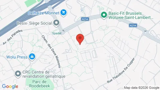 Apartments for rent i Brussels Sint-Lambrechts-Woluwe - kort over placeringen