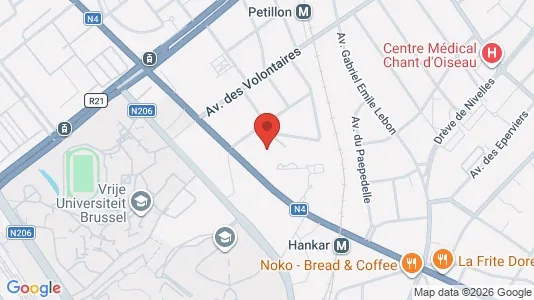 Apartments for rent i Brussels Etterbeek - kort over placeringen