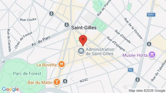 Apartments for rent i Brussels Sint-Gillis - kort over placeringen