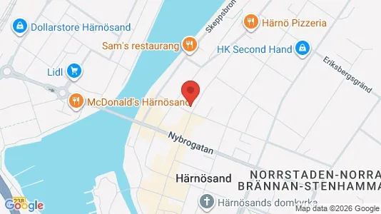 Apartments for rent i Härnösand - kort over placeringen
