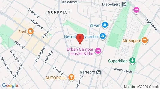 Apartments for rent i Copenhagen NV - kort over placeringen