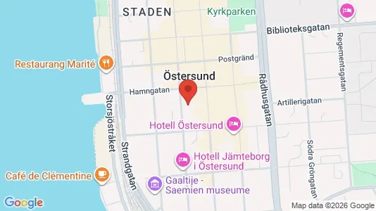 Apartments for rent i Östersund - kort over placeringen