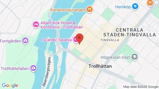 Rooms for rent i Trollhättan - kort over placeringen