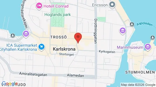 Apartments for rent i Karlskrona - kort over placeringen