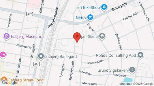 Apartments for rent i Esbjerg Center - kort over placeringen