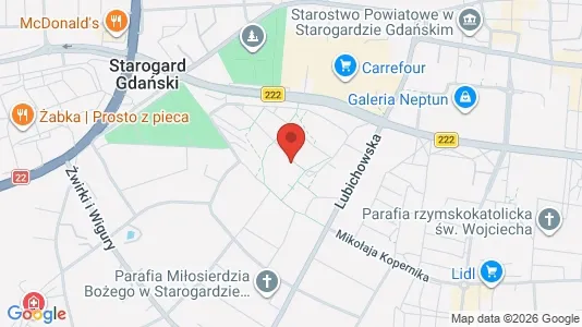 Apartments for rent i Starogardzki - kort over placeringen