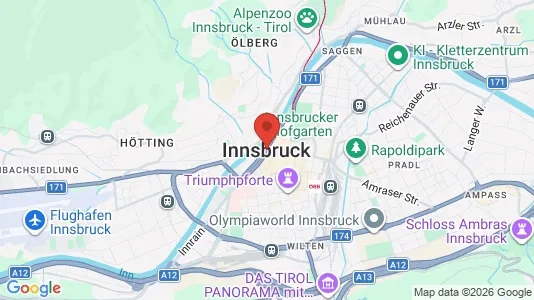 Rooms for rent i Innsbruck - kort over placeringen