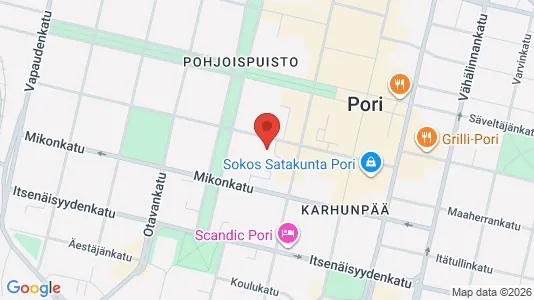 Apartments for rent i Pori - kort over placeringen