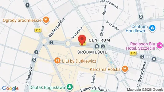 Rooms for rent i Szczecin - kort over placeringen