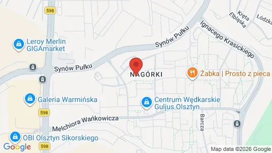 Rooms for rent i Olsztyn - kort over placeringen