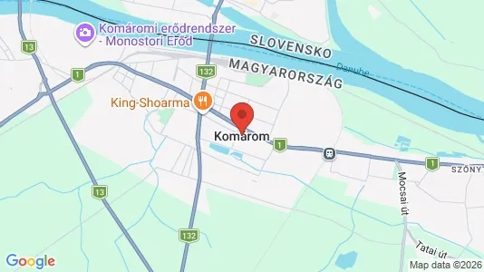 Apartments for rent i Komáromi - kort over placeringen